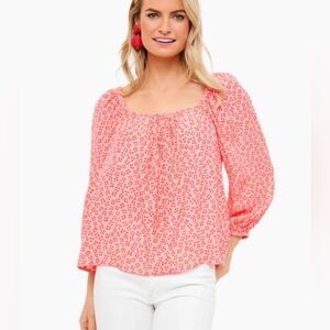 Vineyard Vines Pink Floral Blouse
